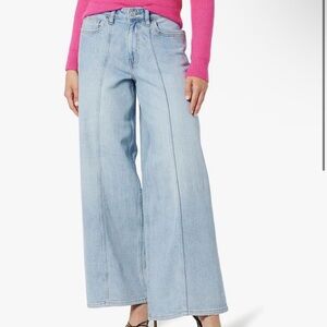 Women's Light Blue Wide-Leg Jeans